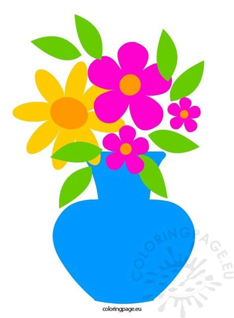 Download flower vase stock vectors. Flowers in Vase - Coloring Page