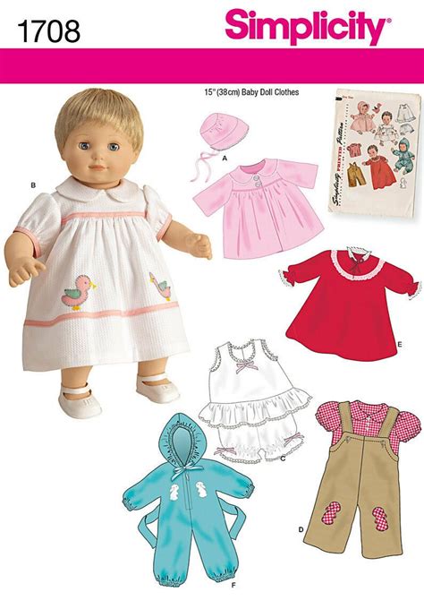 Simplicity Sewing Patterns Dolls Clothes Ebay Baby Clothes Patterns