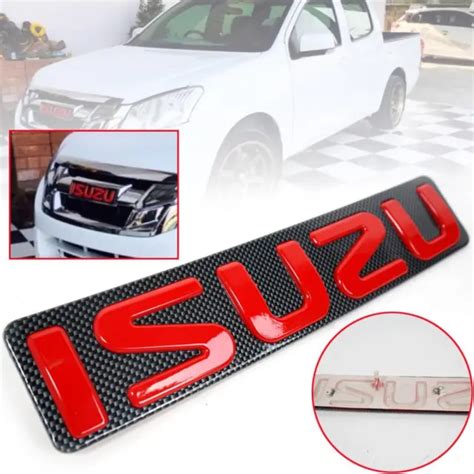Fit For Isuzu Dmax D Max Pickup 12 15 Front Grille Red Carbon Logo