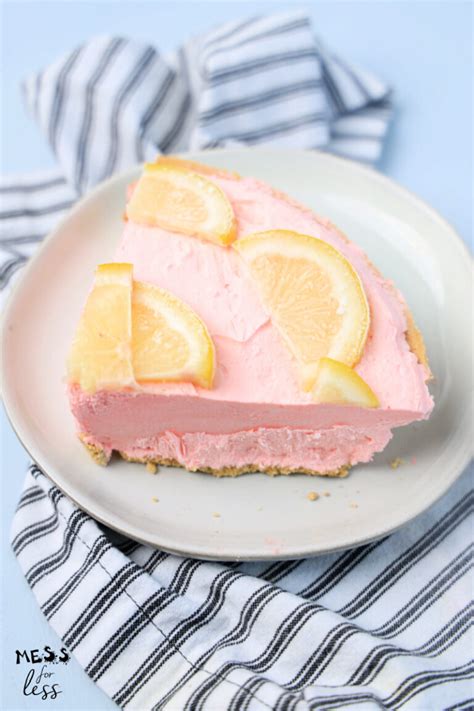 Easy Pink Lemonade Pie Recipe Mess For Less
