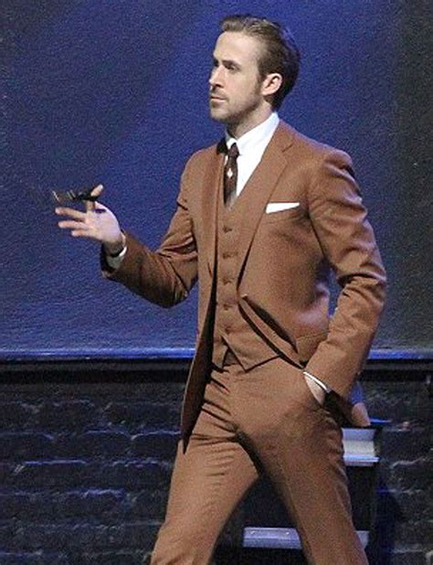 Ryan Gosling La La Land Suit Brown Suits For Men Mens Fashion Suits