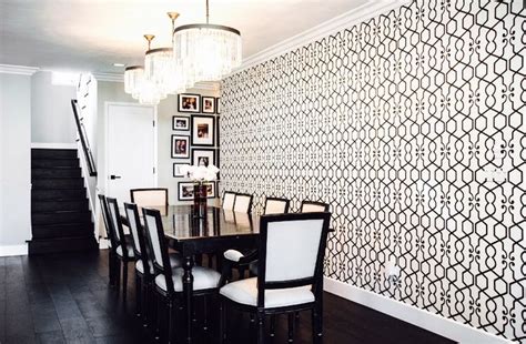 Modern Dining Room Wallpaper Geometric Wallpaper Dining Room Dining