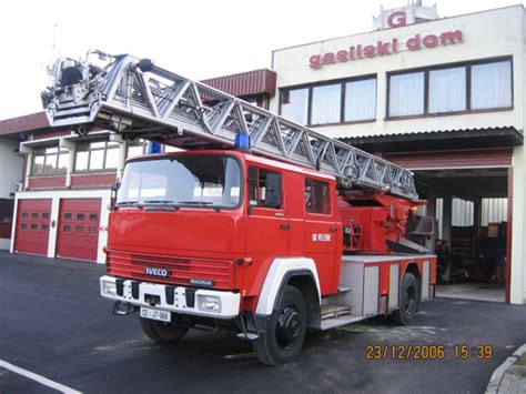 Fire Engines Photos Ladder Iveco Magirus Velenje Slovenia