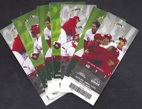 Lot Detail 2012 St Louis Cardinals Mlb Lot Of 8 Tickets