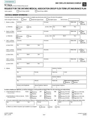 Fillable Online Free Fillable New York Life Pdf Forms Fill Io Fax