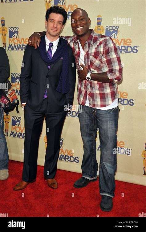 Tyrese Gibson And Jc Chasez Mtv Movie Awards At The Universal Studio