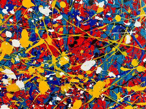 Large Abstract Splatter Painting Wall Art 24x48 Etsy