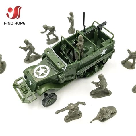 172 M3 Half Track Military Armored Vehicle Assembly Model 10pcs