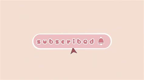 Cute Pink Aesthetic Intro With Subscribe Button Free No Text