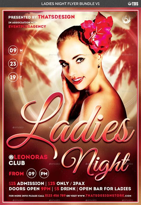 Ladies Night Flyer Bundle V1 Flyer Template Ladies Night Flyer