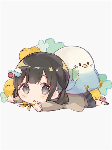 Cute Little Anime Girl Falls Down Sticker For Sale By Patternsequipe