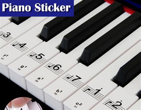 Klavier keyboard noten aufkleber 37/49/54/61/88. Klaviatur Aufkleber Noten : 54 61 88 Piano Sticker ...