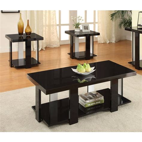 Rankin Contemporary 3 Piece Coffee And End Table Set Multiple Colors