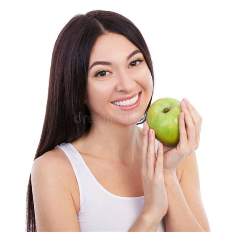 Healthy Teeth And Apple Stock Image Image Of Cosmetology 10057563