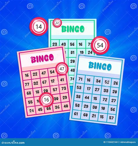Illustration Des Cartes De Bingo Test Illustration Stock Illustration Du Loto Risque 110442144