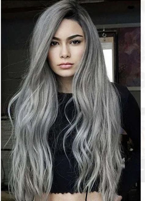 Blackhair Hair Styles Silver Hair Color Long Hair Styles