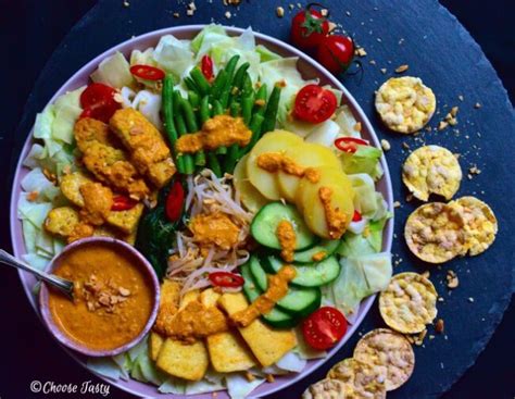 Gado Gado Indonesian Salad With Spicy Peanut Sauce Choose Tasty
