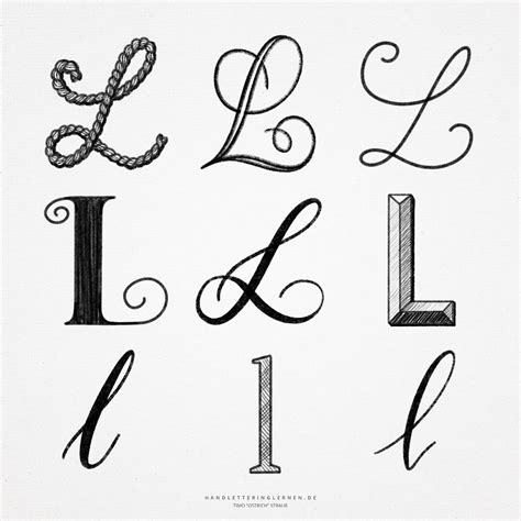 Hand Lettering L 9 Ways To Draw A L