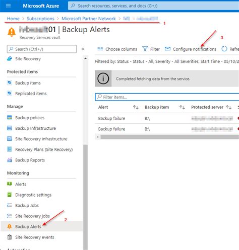 Azure Backup Alert Notification Azure