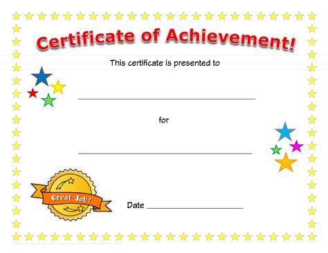 How To Create A Certificate Of Achievement Download This Blank