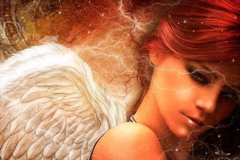 Angel In Red By Greenfeed On Deviantart Angel Angel Art Redhead Art