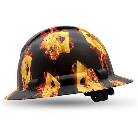 Full Brim Custom Aces Fire Design Osha Approved Hard Hat The Hard Hat