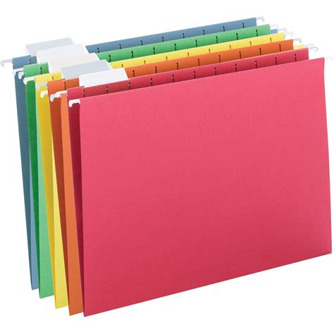 25 Pack Assorted Colors Amazonbasics Hanging File Folders Letter Size