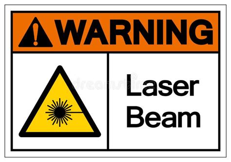 Warning Laser In Use Symbol Sign Vector Illustration Isolate On White