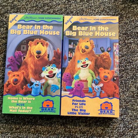 Bear In The Big Blue House Volume 1 And 2 Vhs Grelly Usa