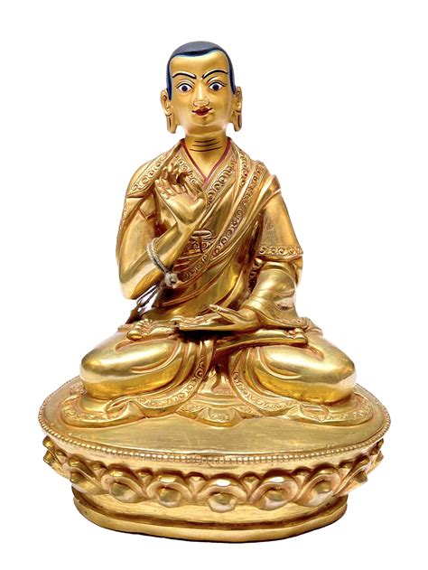 Nepali Statue Tsongkhapa Full Gold Plated Painted Face Price Us 420 Buddhist Statues