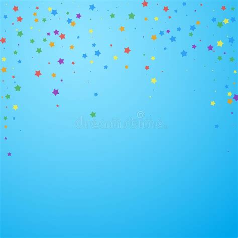 Festive Confetti Celebration Stars Colorful Star Stock Vector