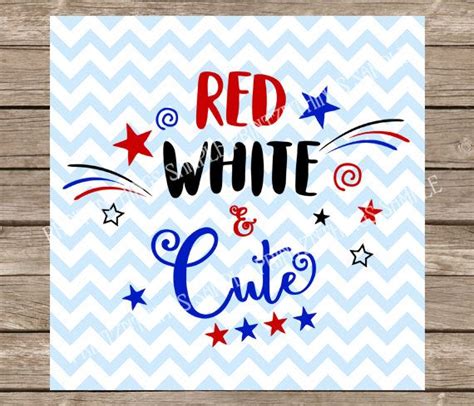 Red White and Cute 4th of July SVG (With images) | Fourth of july, New