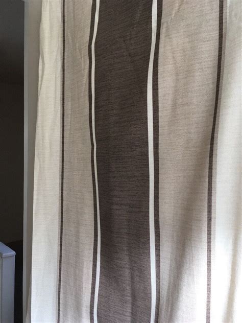 2 Pair Dunelm Curtains Beige Cream Striped In New Marske North