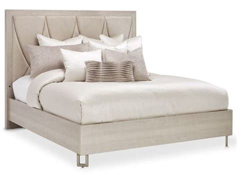 Michael Amini® Marin Greige Panel Bed Woods Furniture