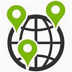 Icon Branches Company Global Network Map Internet