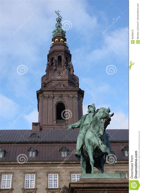 The Equestrian Statue Of King Frederik Vii In Front Of The