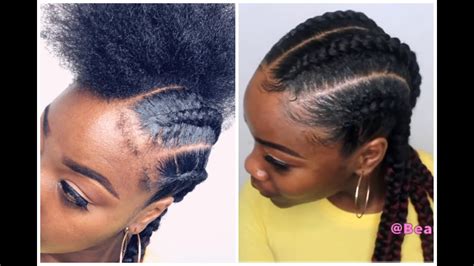 These quick styles are actually quite fun and exciting! HOW TO: FOUR EASY AND SIMPLE BRAIDS ON NATURAL STRETCHED ...