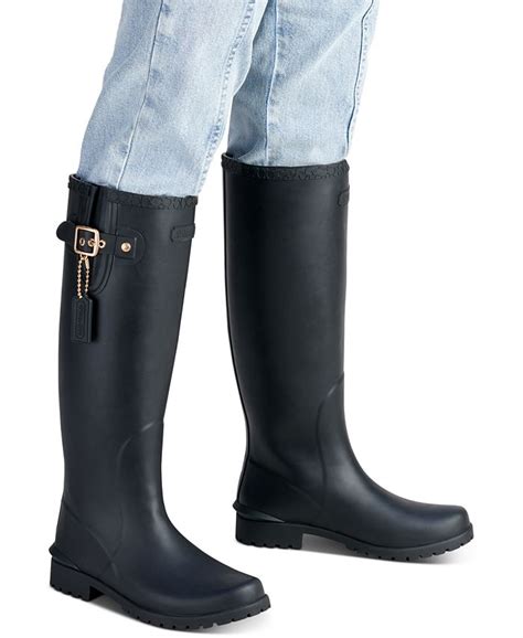 Coach Womens Riley Rain Boots And Reviews Boots Shoes Macys