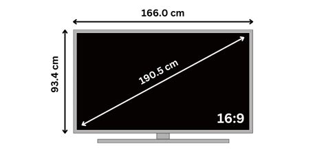 75 Inch Tv Dimensions Television Size Length Width