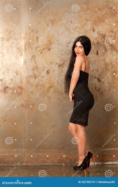 Woman Near The Wall Stock Image Image Of Real Female