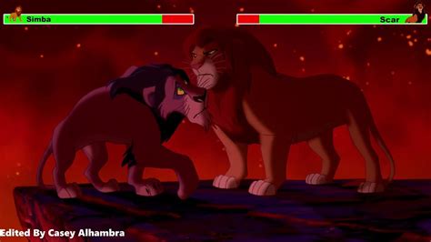 The Lion King 1994 Final Battle With Healthbars 22 Youtube