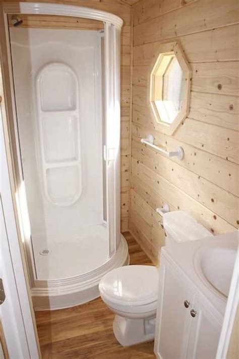 A tiny house bathroom with double sinks? Genius Tiny Bathroom Designs That Save Space