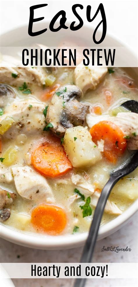 Over high heat, cook chicken in a dutch oven until brown on all sides, about 6 minutes total. Easy Chicken Stew | Easy chicken stew, Simple chicken stew ...