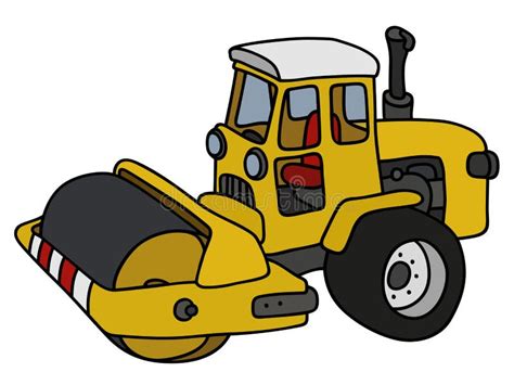 The Yellow Road Roller Stock Vector Illustration Of Vector 108198720