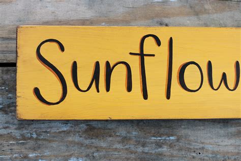 Sunflowers Rustic Wood Sign The Weed Patch