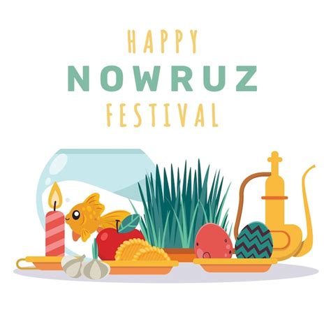 Free Vector Happy Nowruz Illustration With Fishbowl