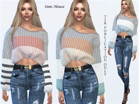 Sims Houses Womens Voluminous Color Block Sweater