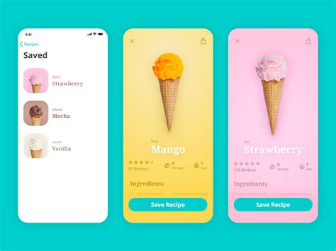 Ice Cream App Search By Muzli