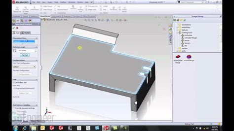 Solidworks 2012 Sheet Metal Forming Tools Youtube