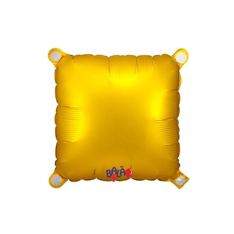 Balão Quadrado De 30cm Dourado